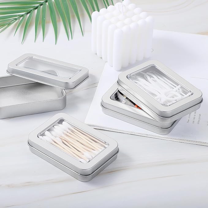 4 Pcs Cotton Swab Holder for Travel, Portable Floss Picks Case - Image 7