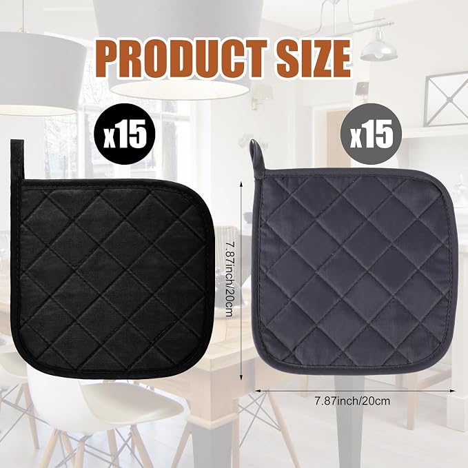 Uiifan 30 Pieces Cotton Pot Holders - Image 2