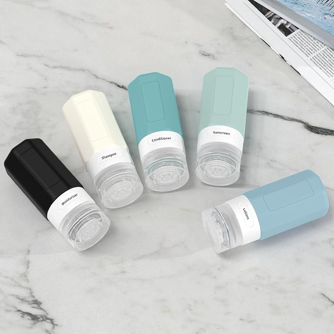 2 oz Travel Bottles, Small Size Containers, TSA Approved Silicone Toiletries - Image 6
