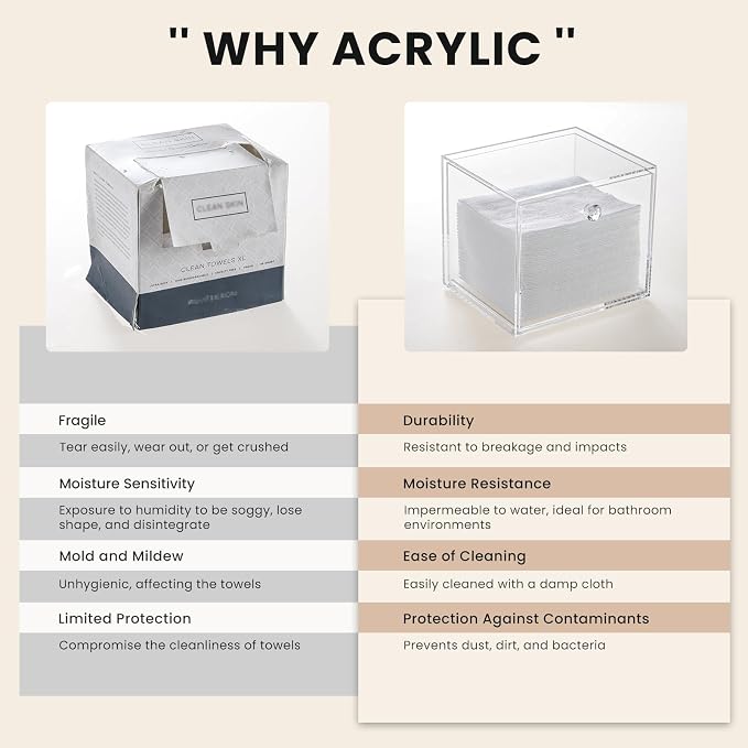 Disposable Face Towel Container Box Compatible - Image 2