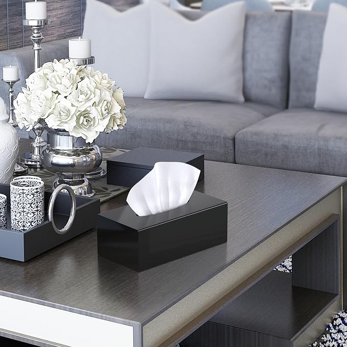 SILUT Acrylic Tissue Box Cover, Tissue Box Cover Rectangle, Modern Tissue Box - Image 5