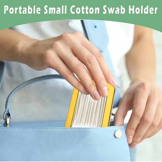 Cotton Swab Holder for Travel, Travel Floss Picks Case - Image 4