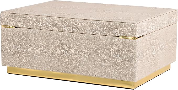 HofferRuffer Elegant Faux Leather Decorative Box, Storage Jewelry Box Organizer - Image 8