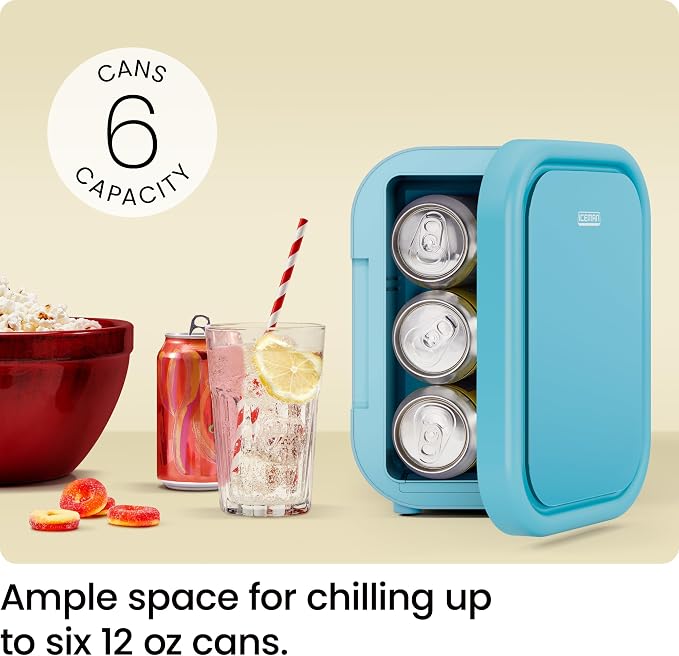 Iceman Portable Mini Fridge – Fits 6 x 12 oz Cans, Cooler and Heater Mini Fridge - Image 2