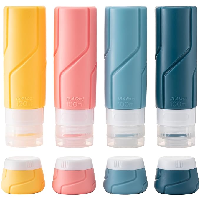 MODENGKONGJIAN Travel Bottles for Toiletries, TSA Approved Silicone Squeezable by MODENGKONGJIAN