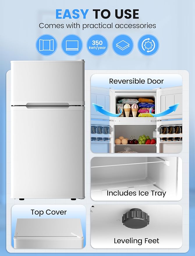 COWSAR 2.5 Cu.Ft Dorm Fridge - Image 5