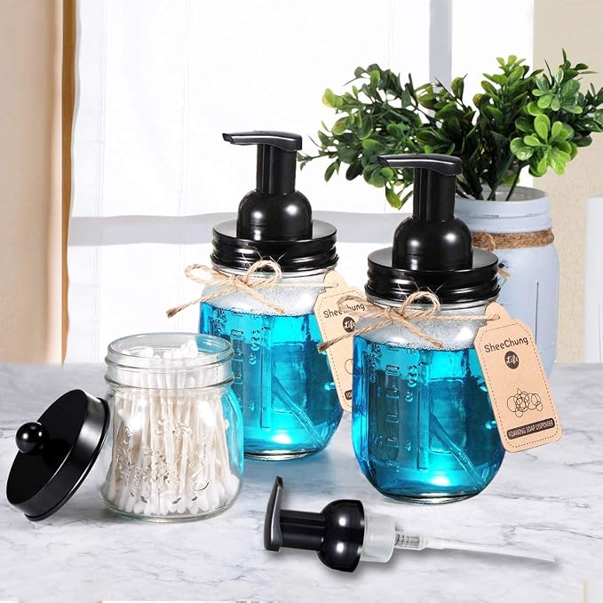 Amolliar Mason Jar Foaming Soap Dispenser Pump Lids, Foaming Pump Replacement - Image 6