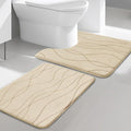 YIHOUSE Memory Foam Bathroom Rug Sets 2 Piece, Ultra Absorbent Bath Mat by YIHOUSE