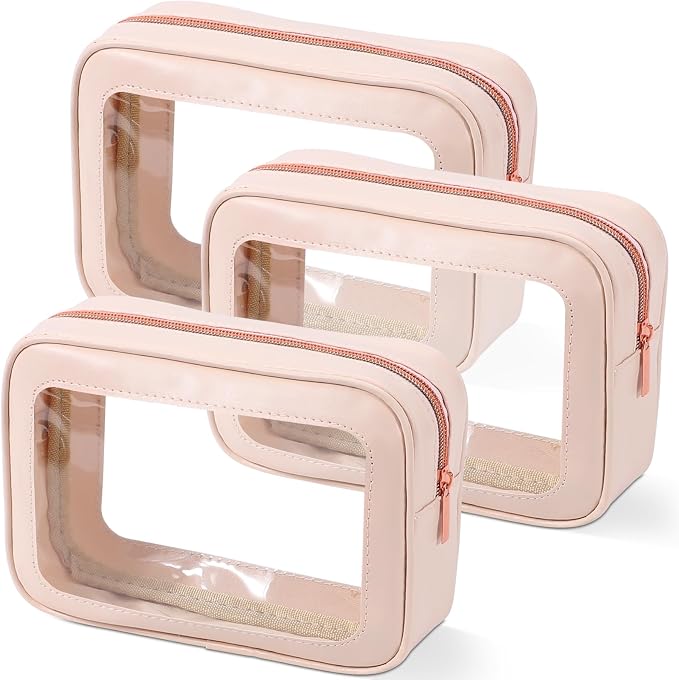 3PCS Clear Toiletry Bag, TSA Approved Travel Pouch by YOPCDJ