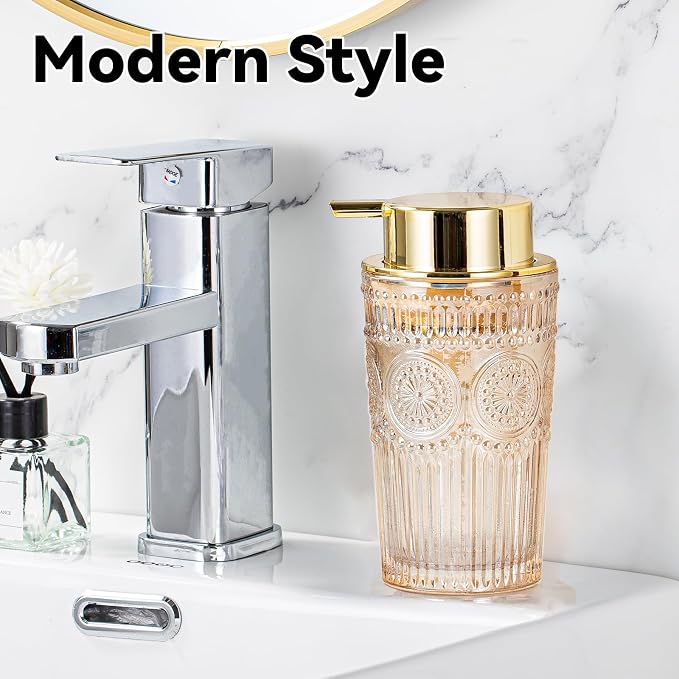 Gold Glass Foaming Soap Dispenser - Image 7