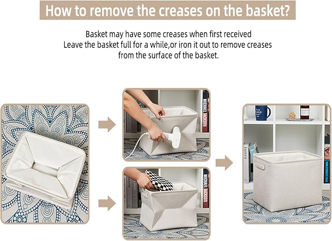 HNZIGE Large Fabric Storage Baskets - Image 5