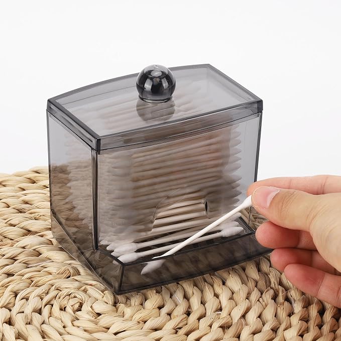Tbestmax 10oz Qtip Holder Dispenser, Big Cotton Swab Holder Bathroom - Image 5