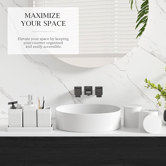 6-Piece White Bathroom Set - Image 6