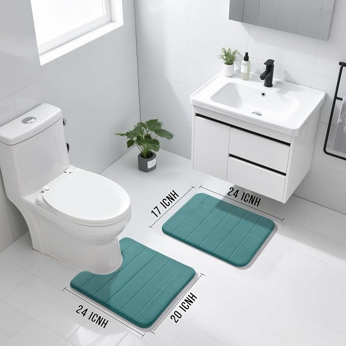 Yimobra U-Shaped Toilet Bath Mat Set 2 Piece - Image 2