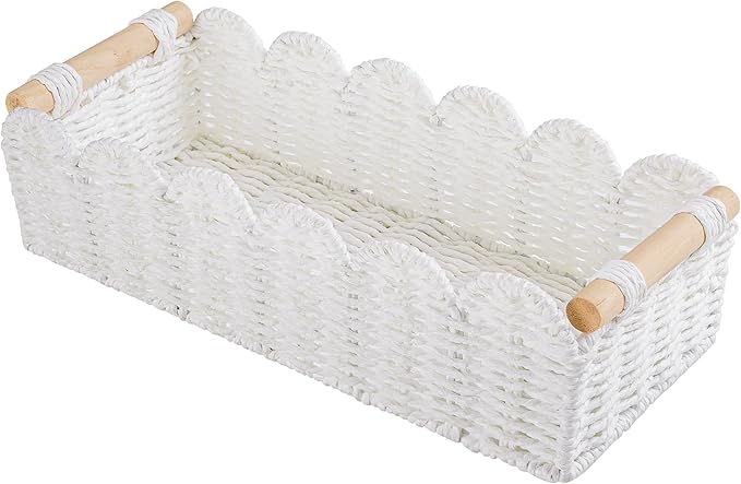 Toilet Paper Storage Basket Bathroom Counter Organizer Wicker Baskets by HOSROOME