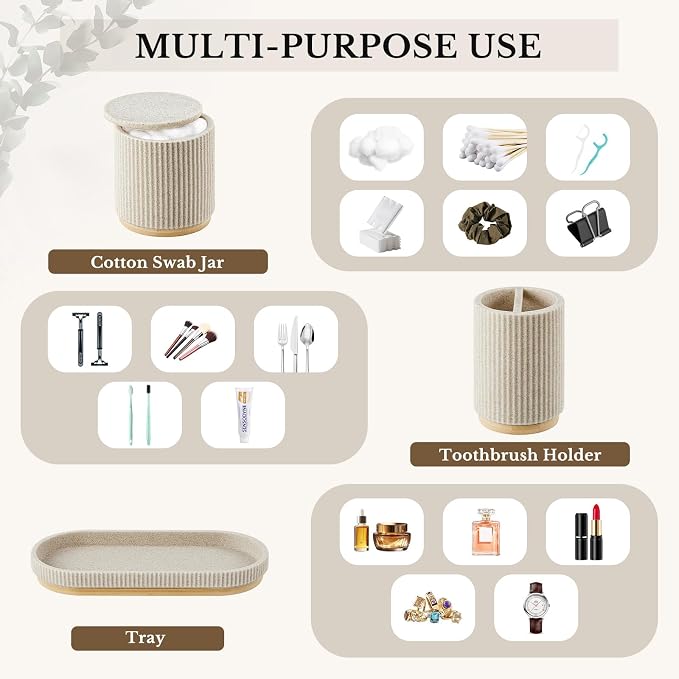 7PCS Bathroom Accessories Set, - Image 5