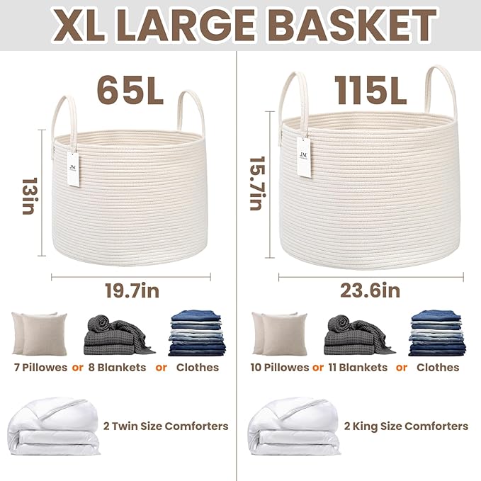 115L Extra Large Blanket Basket - Image 3