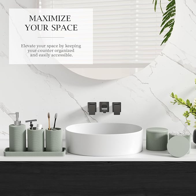 6-Piece Green Bathroom Set - Image 6