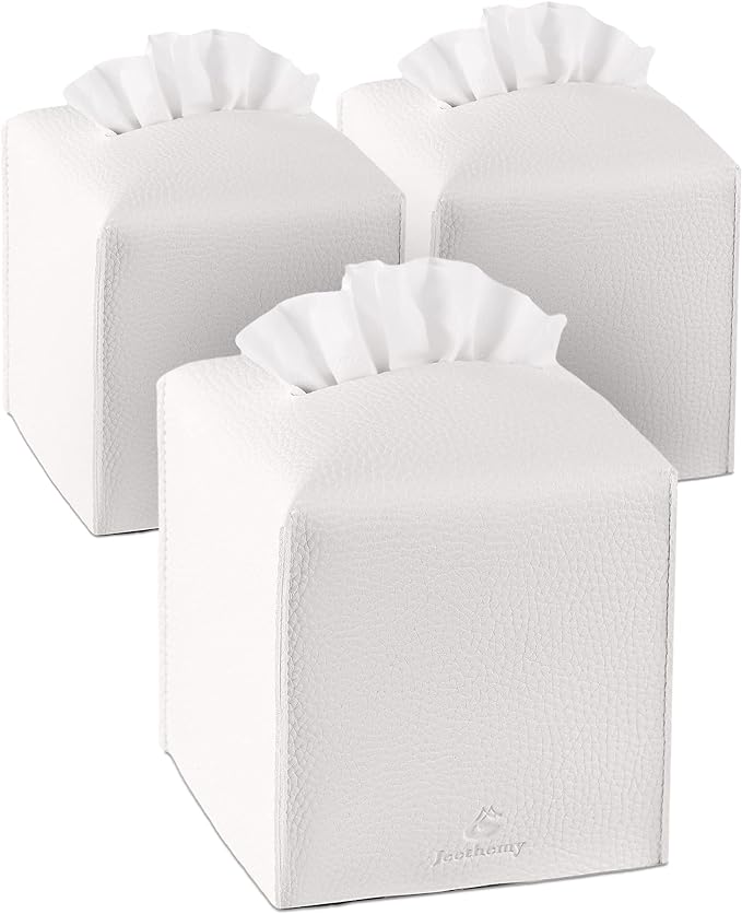 Tissue Box Cover, Jeethemy Square PU Leather Tissue Box Holder, Modern Tissue by Jeethemy