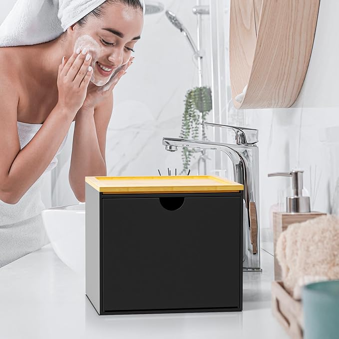 VITVITI Drawer Disposable Face Towel Holder Box, Acrylic Facial Towel Container - Image 5