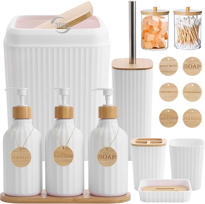 Bathroom Accessories Set White Bathroom Set by BetterbathroomwithXLHOME