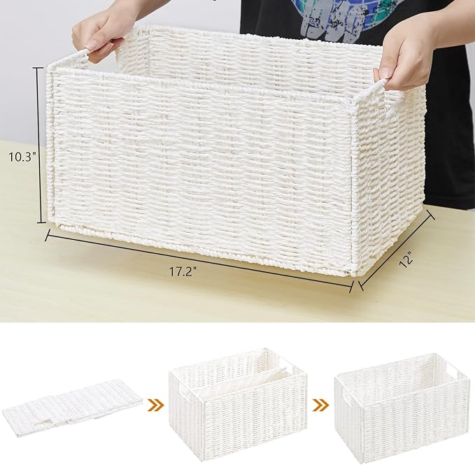 Vagusicc Wicker Storage Basket, Large Storage Baskets - Image 2
