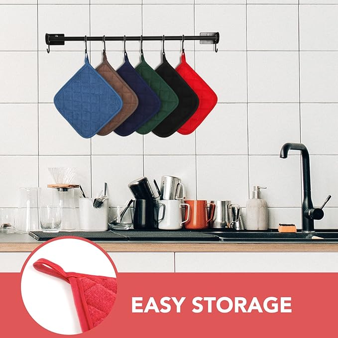 Joyhalo 4 Pack Heat Resistant Pot Holders - Image 6