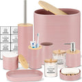 IMAVO Bathroom Accessory Set-11Pcs Pink Bathroom Accessories Set by IMAVO