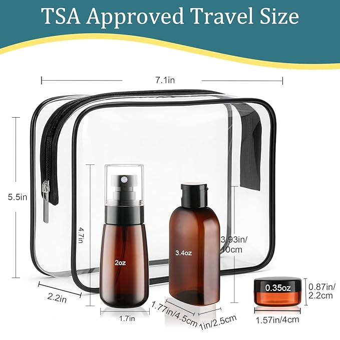 Cosywell Travel Bottles for Toiletries 9PCS Plastic Squeeze Bottles TSA - Image 2