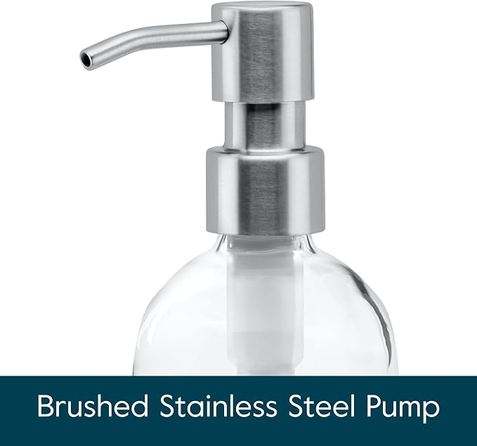 Grove Co. Gel Hand Soap Dispenser 2 x Refillable Glass Bottles - Image 3