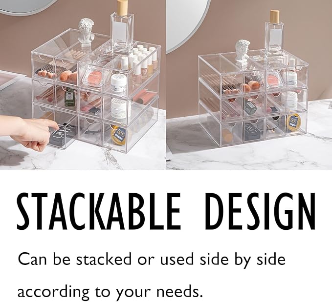 Sunglass Storage Box, Acrylic Eyeglass Organizer, Make-up Storage Drawer Tray - Image 2