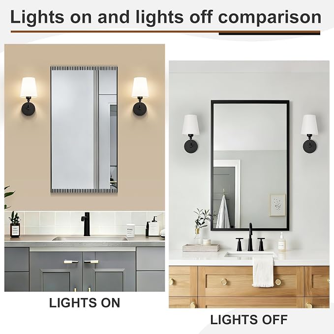 Modern Wall Sconces Set of 2, Hardwired Wall Lights - Image 6