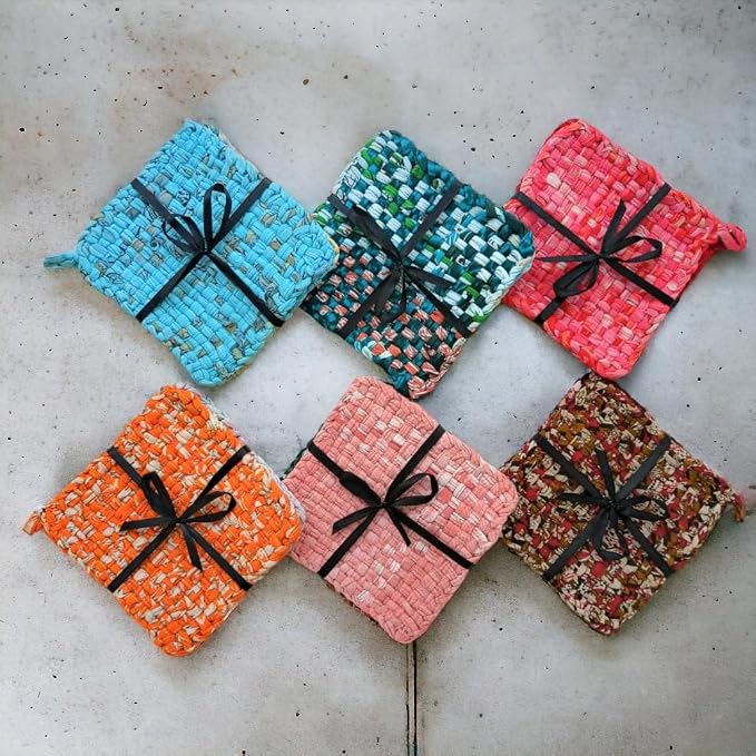 Quilted Cotton Potholders – Reversible - Image 2