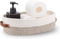 Woven Storage Basket for Toilet Tank Top, Farmhouse Home Decor Organizing by Oradrem