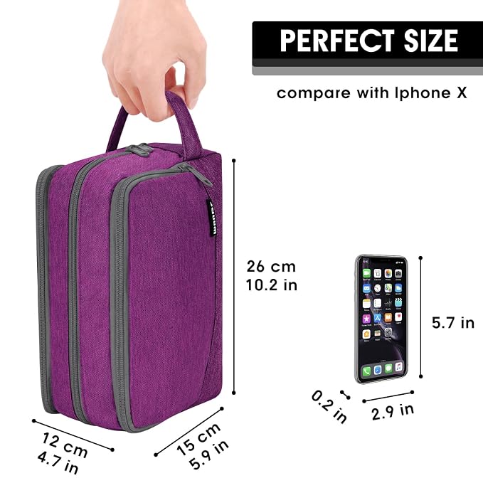Toiletry Bag for Men Hanging Dopp Kit Water Resistant Shaving Bag Small - Image 2