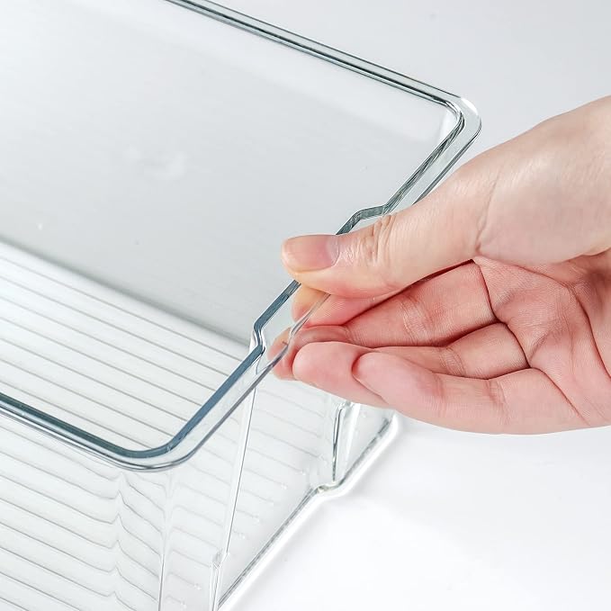 Hudgan Clear Plastic Storage Organizer Bins - Image 2