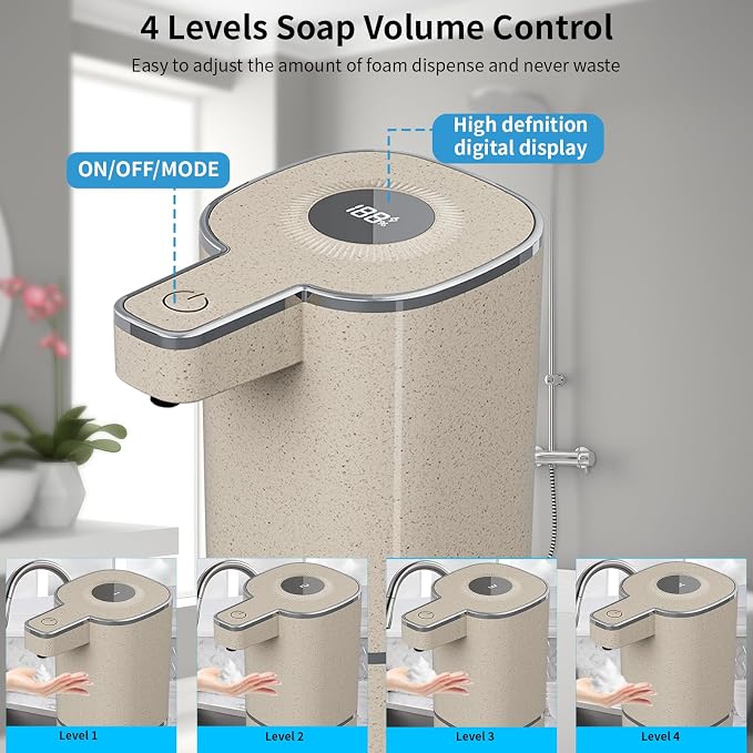 Automatic Liquid Soap Dispenser, Touchless Rechargeable Hand Soap Dispenser - Image 5