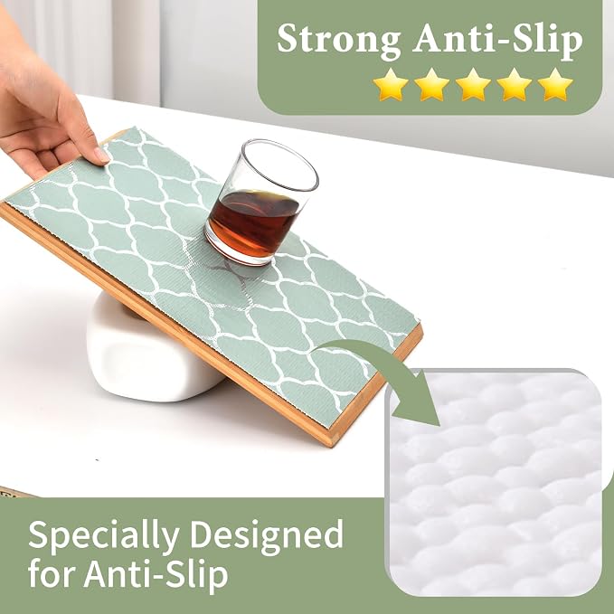 Shelf Liners for Kitchen Cabinets Non Adhesive Drawer Liner 12in x 30FT Light - Image 2
