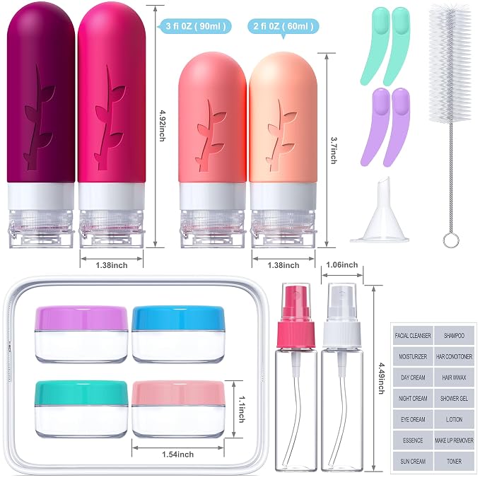 Travel Bottles for Toiletries, Tsa Approved Silicone Containers for Toiletries - Image 2