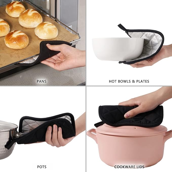 Kitchen Pot Holders Set Heat Resistant Pure Cotton Potholders Kit Trivets Large - Image 4