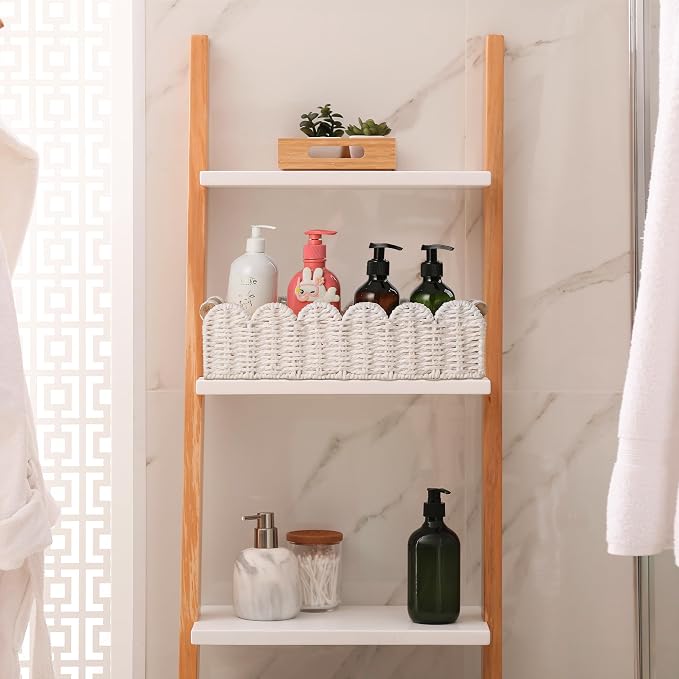 Toilet Paper Storage Basket Bathroom Counter Organizer Wicker Baskets - Image 5