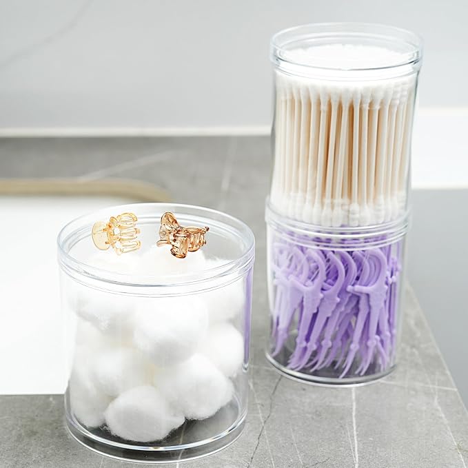 SheeChung 2-Pack Large 20oz Stackable Apothecary Jars - Image 9