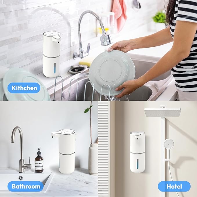 2 Pack Automatic Soap Dispenser Touchless, Liquid Hand Soap Dispenser 12.8oz - Image 8
