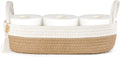 Mkono Small Storage Basket for Toilet Tank Top Boho Bathroom Decor Woven Rope by Mkono