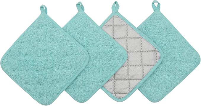 Cotton Pot Holders Cotton Made Machine Washable Heat Resistant Everyday Kitchen by GQZLUCK