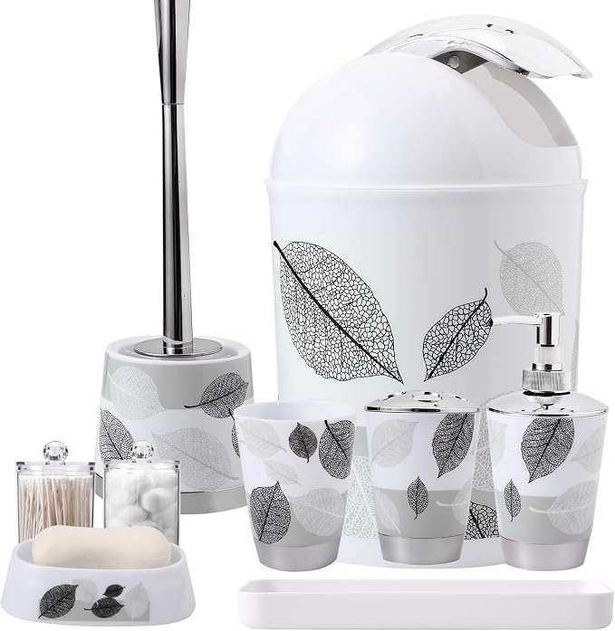 8 Piece Grey Bathroom Sets by BetterbathroomwithXLHOME