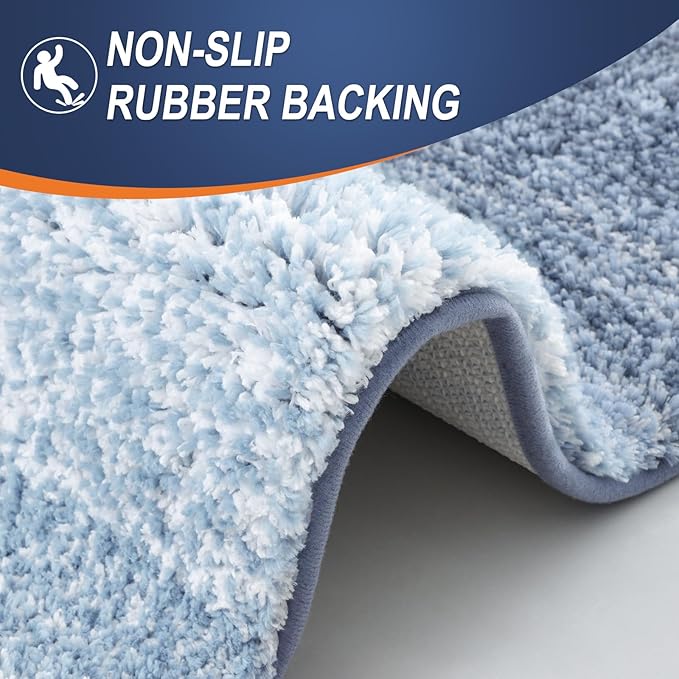 OLANLY Bathroom Rug Set 2 Piece, Soft Absorbent Microfiber Bath Rug Set - Image 5