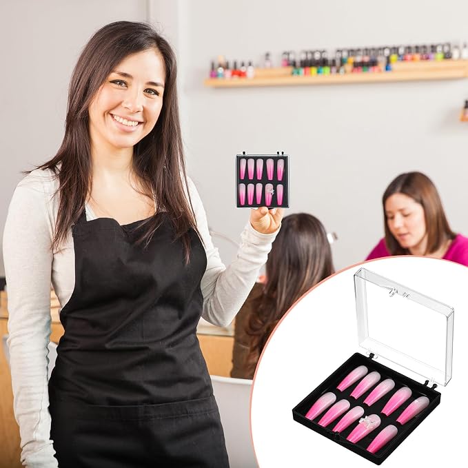 Landhoow 15 Pcs Press On Nail Boxes Nail Display Case - Image 5