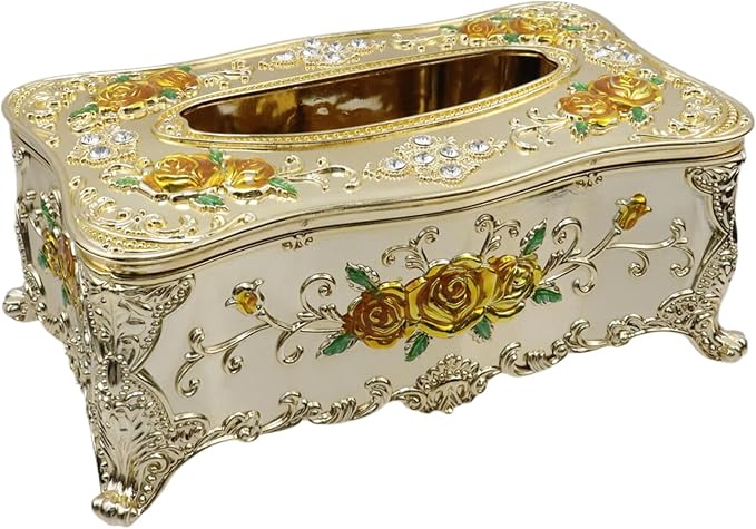 9.45"x5.43"x3.94" Luxurious Rose Tissue Box by TSNAMAY