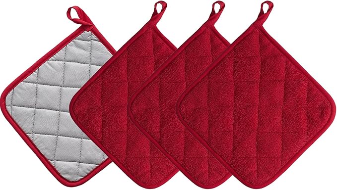 Kitchen Pot Holders Set Heat Resistant Pure Cotton Potholders Kit Trivets Large by KLNYOO